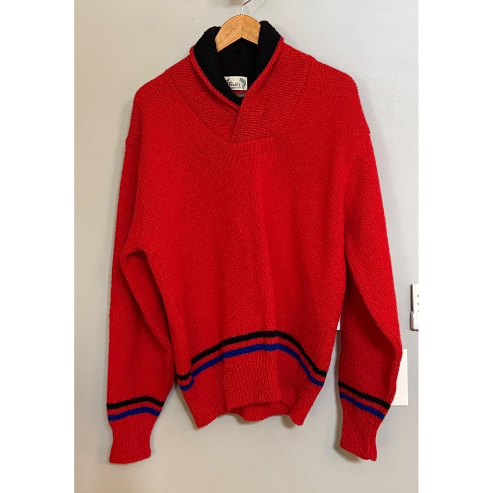 Vintage Wool Sweater Fludds Outerwear Shop‎ Florence SC Shawl Collar Pullover L
